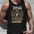 Its A Fitting Thing You Wouldnt Understand Shirt Fitting Family Crest Coat Of Arm Unisex Tank Top Gifts for Him