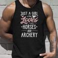 Just A Girl Who Loves Horses And Archery Horse Lover Men Women Tank Top Graphic Print Unisex Gifts for Him