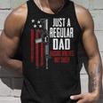 Just A Regular Dad Raising Wolves Not Sheep - Guns - On Back Unisex Tank Top Gifts for Him