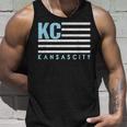 Kc Usa Flag Kansas City Blue & Light Blue Kc Usa Kansas City Tank Top Gifts for Him