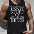 Knitting Lovers Know Things V2 Unisex Tank Top Gifts for Him