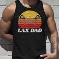 Lax Dad Vintage X Crossed Lacrosse Sticks 80S Sunset Retro Unisex Tank Top Gifts for Him