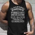 Legenden 1938 Geboren - 85 Geburtstag Mann V5 Unisex TankTop für Februar Helden Geschenke für Ihn