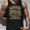 Legenden 1958 Geburtstag Unisex TankTop, 65 Jahre Mann Jubiläum Geschenke für Ihn