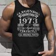 Legenden 1973 Geburtstag Unisex TankTop, 50. Jubiläumsgeschenk für Männer Geschenke für Ihn