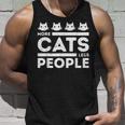 Less People More Cats Funny Kitten Lover Pride Unisex Tank Top Gifts for Him