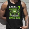 Level 7 Unlocked Awesome Since 2016 7Th Birthday Gaming V2 Unisex Tank Top Gifts for Him