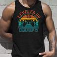 Leveled Up To Dad Of 3 Funny Gaming Daddy Again Vintage Unisex Tank Top Gifts for Him