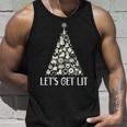 Lets Get Lit Weihnachtsbaum Geschenke Lebkuchen Schneemann Tank Top Geschenke für Ihn