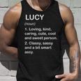 Lucy Definition Personalized Custom Name Loving Kind Unisex Tank Top Gifts for Him