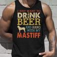 Mastiff Dad Drink Beer Hang With Dog Funny Men Vintage Unisex Tank Top Gifts for Him