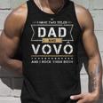 Mens Dad & Vovo Portuguese Grandpa I Rock Them Both Funny Gift Unisex Tank Top Gifts for Him