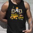 Mens Dad Birthday Crew Funny Construction Birthday Party  Unisex Tank Top Gifts for Him