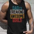Mens Dad Of Freaking Awesome Girl Vintage Distressed Dad Of Girls V2 Unisex Tank Top Gifts for Him