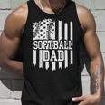 Mens Daddy Fathers Day Proud Softball Dad American Flag Ball Dad Unisex Tank Top Gifts for Him