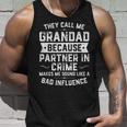 Mens Fathers Day They Call Me Grandad Because Partner In Crime Unisex Tank Top Gifts for Him