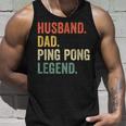Mens Funny Ping Pong Husband Dad Table Tennis Legend Vintage Unisex Tank Top Gifts for Him