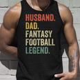 Mens Husband Dad Fantasy Football Legend Funny Father Vintage Unisex Tank Top Gifts for Him