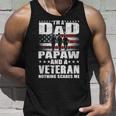 Mens I Am A Dad A Papaw And A Veteran Fathers Day Gift Unisex Tank Top Gifts for Him