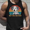 Mens Mens Quote Best Dog Dad Ever Vintage Dalmatian Lover Unisex Tank Top Gifts for Him