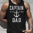 Mens Mens Vintage Captain Dad Lake Boating Father Unisex Tank Top Gifts for Him