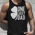 Mens One Lucky Dad Vintage St Patrick Day Unisex Tank Top Gifts for Him