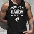 Mens Promoted To New Daddy 2023 Soon To Be Dad Fathers Day Unisex Tank Top Gifts for Him