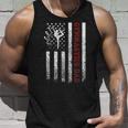 Mens Proud Gymnastics Dad American Flag Cool Usa Patriotic  Unisex Tank Top Gifts for Him