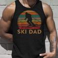 Mens Retro Ski Dad Sunset Winter Skiing Daddy Gift Father Skier Unisex Tank Top Gifts for Him