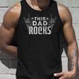 Mens This Dad Rocks Rock N Roll Heavy Metal Fathers Day Unisex Tank Top Gifts for Him
