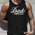 Mens Vintage New Daddy 2023 Promoted To Dad Est 2023 New Baby Unisex Tank Top Gifts for Him