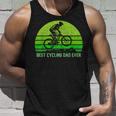 Mens Vintage Retro Best Cycling Dad Ever Funny Mountain Biking Unisex Tank Top Gifts for Him