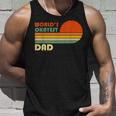 Mens Worlds Okayest Dad - Funny Father Gift - Retro Vintage Unisex Tank Top Gifts for Him