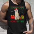 Merry Catmas Cat Ugly Christmas Burmilla Mom Dad Unisex Tank Top Gifts for Him