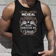 Micheal Name - Micheal Blood Runs Through Unisex Tank Top Gifts for Him