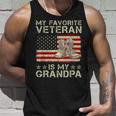 My Favorite Veteran Is My Grandpa Combat Boots American Flag Unisex Tank Top Gifts for Him