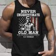 Never Underestimate An Old Man - Patriotic Us Veteran Flag Unisex Tank Top Gifts for Him
