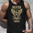 Never Underestimate The Power Of Cooling Personalized Last Name Unisex Tank Top Gifts for Him