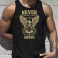 Never Underestimate The Power Of Germani Personalized Last Name Unisex Tank Top Gifts for Him