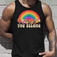 Nobody Know Im A Lesbian Retro Groovy Lgbt Pride Month Ally Tank Top Gifts for Him