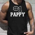 Number One Pappy No 1 Dad Best Grandpa Fathers Day Mens  Unisex Tank Top Gifts for Him