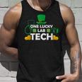 One Lucky Laboratory Lab Tech St Patricks Day Leprechaun Unisex Tank Top Gifts for Him