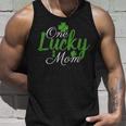 One Lucky Mom Shamrock Mom Life St Patricks Day Unisex Tank Top Gifts for Him
