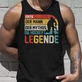 Papa Hockey Legende Unisex TankTop, Retro Hockeyspieler Design Geschenke für Ihn