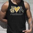 Peace Love Cure Black Ribbon Melanoma Cancer Awareness Unisex Tank Top Gifts for Him