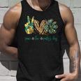 Peace Love Pattys Day St Patricks Day Gifts Unisex Tank Top Gifts for Him