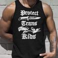 Peggy Flanagan Wearing Protect Trans Kids Unisex Tank Top Gifts for Him