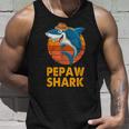 Pepaw Shark Vintage Papa Opa Vatertag Geschenke Tank Top Geschenke für Ihn