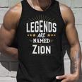 Personalisiertes Unisex TankTop Legends are named Zion, Ideal für Gedenktage Geschenke für Ihn