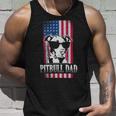 Pitbull Dad American Flag Unisex Tank Top Gifts for Him
